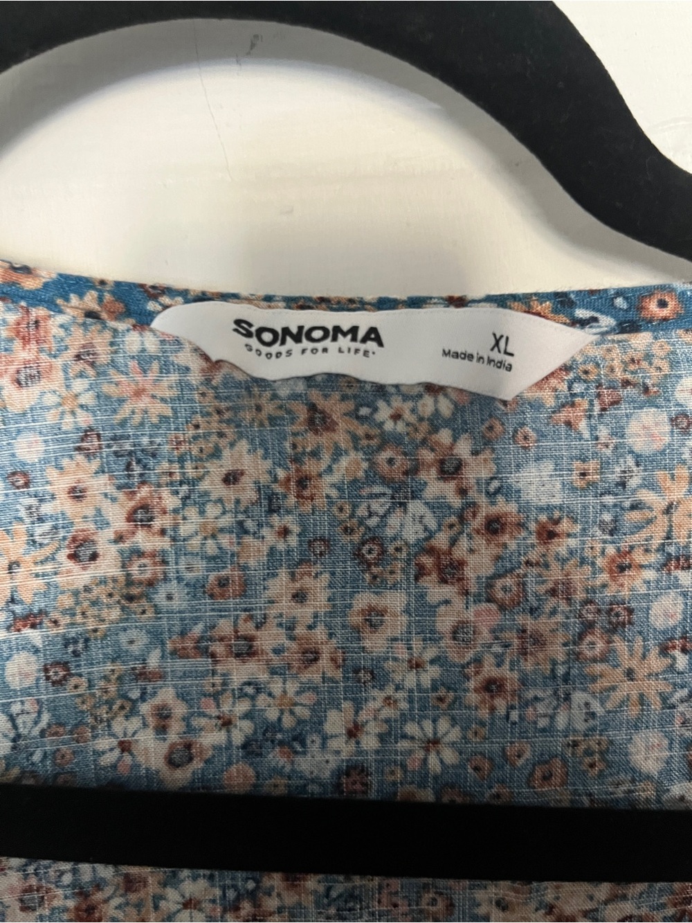 Sonoma Blue Floral Maxi Dress with V-Neck - Picture 2 of 3